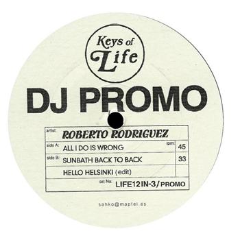 Roberto Rodriguez - All I Do Is Wrong EP - Keys Of Life