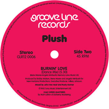 Plush - Free And Easy (Dance Mix) / Burnin’ Love (Dance Mix) - Groove Line Records