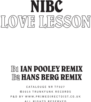 NIBC - Love Lesson - TRUNKFUNK RECORDS