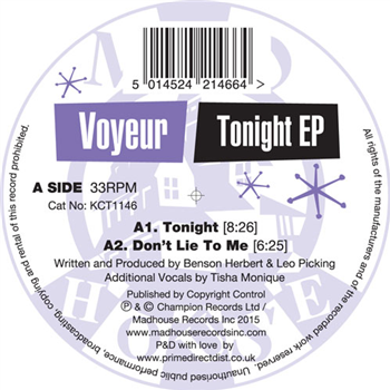 Voyeur - Tonight EP - MADHOUSE RECORDS