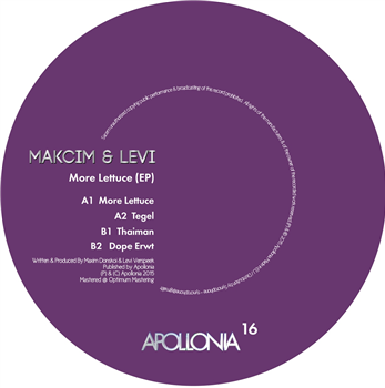 Makcim & Levi – More Lettuce EP - APOLLONIA MUSIC