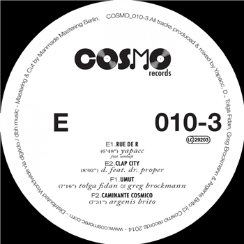 Yapacc / D. Ft. DR Proper /  Tolga Fidan Ft Greg Brockmann / Argenis Brito  - Vinyl III - cosmo records