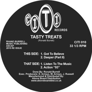 TASTY TREATS (RONALD BURRELL) - GOT TO BELIEVE*Repress - CITI RECORDS TASTY TREATS (RONALD BURRELL) - GOT TO BELIEVE*Repress - CITI RECORDS