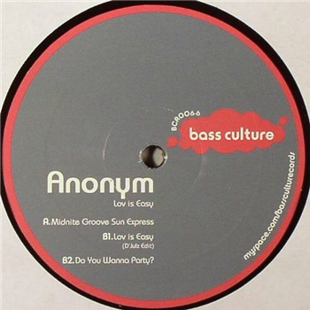 Anonym - Lov is Easy E.P - BASS CULTURE 