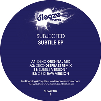 Subjected - Subtile EP - Sleaze Records