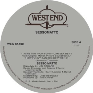 SESSO MATTO - SESSO MATTO - SESSOMATTO (THEME FROM HOW FUNNY CAN SEX BE?) - West End Records
