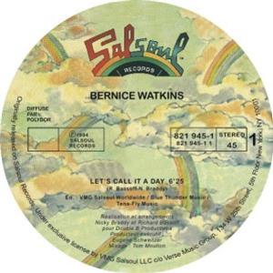 BERNICE WATKINS - LETS CALL IT A DAY - SALSOUL RECORDS
