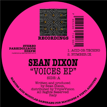 Sean DIXON - Voices EP - Pareidolia
