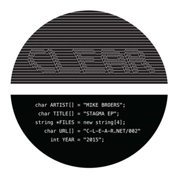 Mike Broers - Stagma EP - Clear Records Mike Broers - Stagma EP - Clear Records