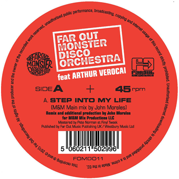 FAR OUT MONSTER DISCO ORCHESTRA FT. ARTHUR VEROCAI - STEP INTO MY LIFE (JOHN MORALES M&M MIXES) - Far Out Recordings