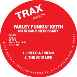 FARLEY FUNKIN KEITH - NO VOCALS NECESSARY EP (2 X 12") - Trax