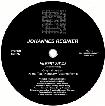 Johannes Regnier - Hilbert Space - The Healing Company Johannes Regnier - Hilbert Space - The Healing Company