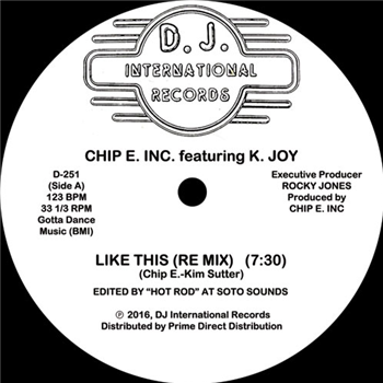 Chip E. Inc.Featuring K. Joy - Like This - DJ INTERNATIONAL Chip E. Inc.Featuring K. Joy - Like This - DJ INTERNATIONAL