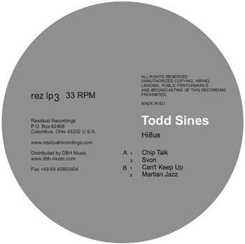 Tood Sines - Hi8Us (2 X LP) - Residual Recordings