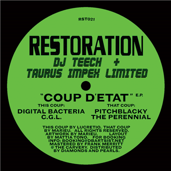 Dj Teech and Taurus Impex Limited - Coup d’Etat EP - Restoration