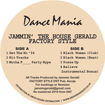 JAMMIN THE HOUSE GERALD - Dance Mania