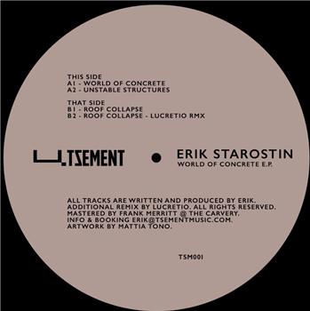 Erik Starostin - World of Concrete E.P - Tsement Records