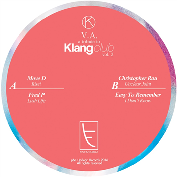 Move D, Fred P, Christoper Rau, Easy To remember - A Tribute To Klang Club Vol. 2 - Unclear Records Move D, Fred P, Christoper Rau, Easy To remember - A Tribute To Klang Club Vol. 2 - Unclear Records