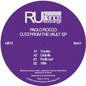 Paolo Rocco - Cutz From The Vault EP - RUTILANCE RECORDINGS