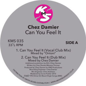 CHEZ DAMIER - CAN YOU FEEL IT  - (White Vinyl Repress) - KMS