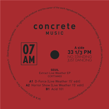 Seuil – Extract Live Weather EP - CONCRETE MUSIC