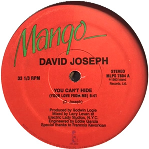 DAVID JOSEPH - YOU CANT HIDE (LARRY LEVAN MIX) - MANGO