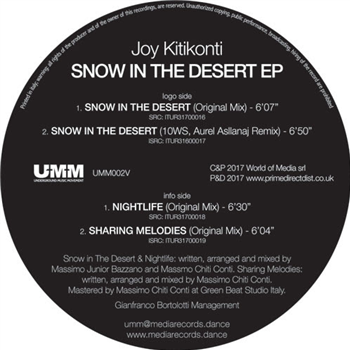 Joy Kitikonti - Snow In The Desert EP - UMM Joy Kitikonti - Snow In The Desert EP - UMM