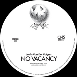 JUSTIN VAN DER VOLGEN - NO VACANCY - My Rules JUSTIN VAN DER VOLGEN - NO VACANCY - My Rules