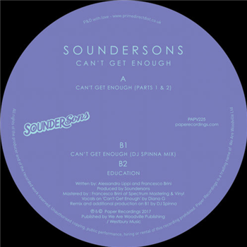 Soundersons - Cant Get Enough Part I & II  - PAPER RECORDINGS