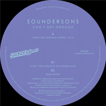 Soundersons - Cant Get Enough Part I & II - PAPER RECORDINGS Soundersons - Cant Get Enough Part I & II - PAPER RECORDINGS