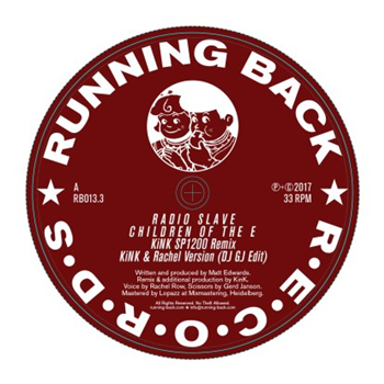Radio Slave - Children Of The E Music (Incl Kink Remix) - Running Back