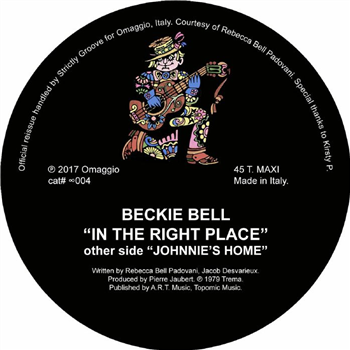 BECKIE BELL - IN THE RIGHT PLACE  - OMAGGI