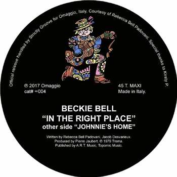 BECKIE BELL - IN THE RIGHT PLACE - OMAGGI BECKIE BELL - IN THE RIGHT PLACE - OMAGGI