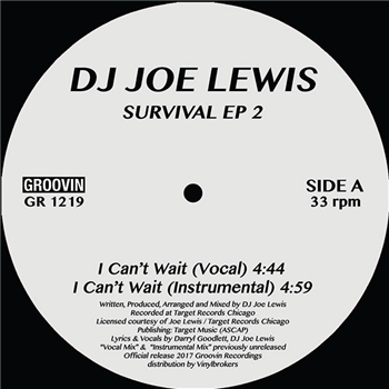 DJ Joe Lewis - Survival EP 2 - Groovin Recordings