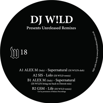 DJ Wild - Unreleased Remixes - THE W LABEL