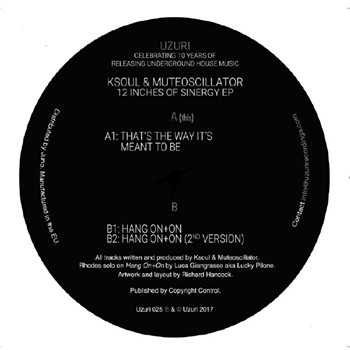 KSOUL / MUTEOSCILLATOR - 12 Inches Of Sinergy - Uzuri Recordings KSOUL / MUTEOSCILLATOR - 12 Inches Of Sinergy - Uzuri Recordings