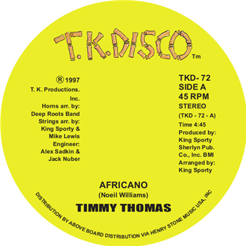 TIMMY THOMAS - TK Disco