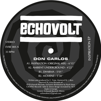 DON CARLOS - INSPIRATION EP - ECHOVOLT RECORDS