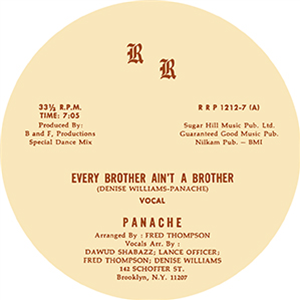 PANACHE - EVERY BROTHER AINT A BROTHER - R & R RECORDS