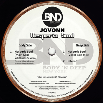 Jovonn - Hesperia Soul - Body N Deep