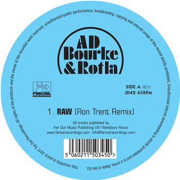 AD BOURKE / RAIDERS OF THE LOST ARP (ROTLA) -RAW (INCL. RON TRENT REMIX - Far Out Recordings