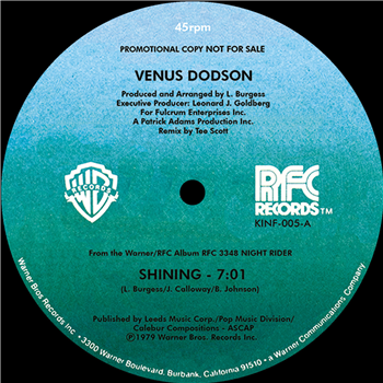 Venus Dodson - Shining - Kinfine Records Venus Dodson - Shining - Kinfine Records