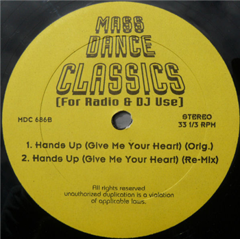 MASS DANCE CLASSICS - VOLUME 686 (FOR RADIO & DJ USE) - MASS DANCE CLASSIC MASS DANCE CLASSICS - VOLUME 686 (FOR RADIO & DJ USE) - MASS DANCE CLASSIC