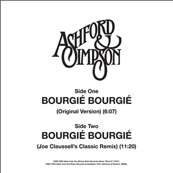 Ashford & Simpson - Bourgié Bourgié  (Incl Joe Claussells Remix ) - Groovin Records