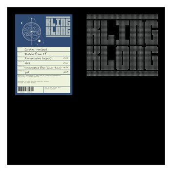 Christian Hornbostel - Materia Prima EP - Kling Klong Christian Hornbostel - Materia Prima EP - Kling Klong