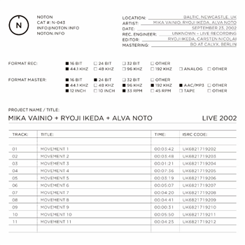 LIVE 2002 - Va - NOTON