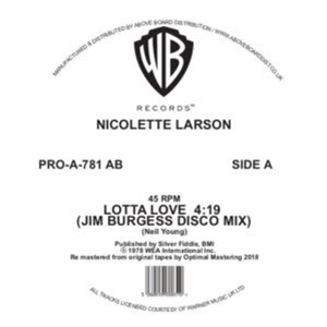 NICOLETTE LARSON - LOTTA LOVE (JIM BURGESS DISCO MIX) - Warner Bros. Records NICOLETTE LARSON - LOTTA LOVE (JIM BURGESS DISCO MIX) - Warner Bros. Records