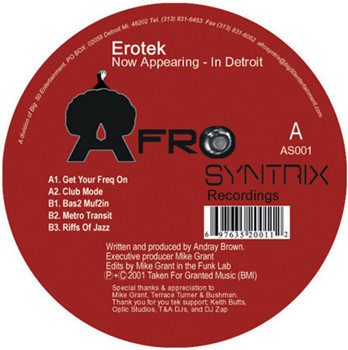 Erotek - Now Appearing - In Detroit - Afrosyntrix