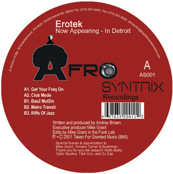 Erotek - Now Appearing - In Detroit - Afrosyntrix Erotek - Now Appearing - In Detroit - Afrosyntrix