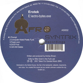 Erotek - E:\ectro-bytes.exe - Afrosyntrix